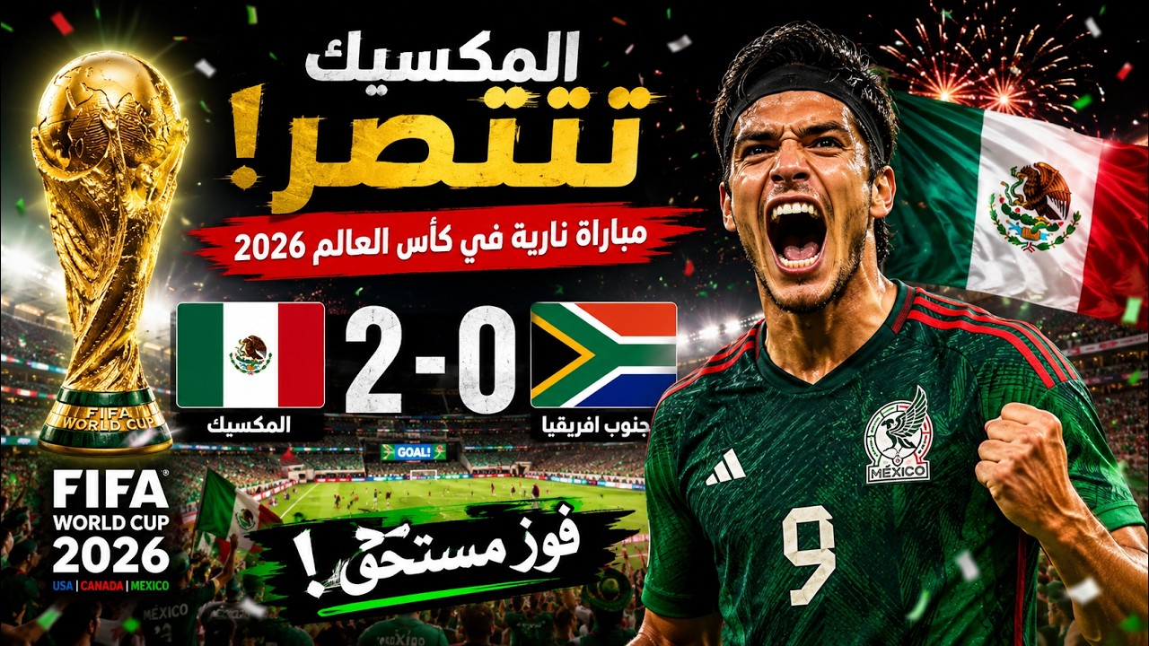 شاهد أهداف مباراة المكسيك وجنوب أفريقيا 2-0 | ملخص مباراة المكسيك اليوم | كأس العالم 2026