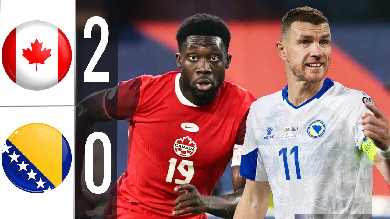 كندا ضد البوسنة والهرسك | كأس العالم لكرة القدم 2026 - جميع الأهداف والملخص الكامل.